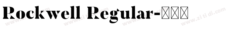 Rockwell Regular字体转换